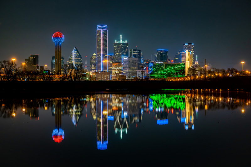 Dallas Skyline Reflection